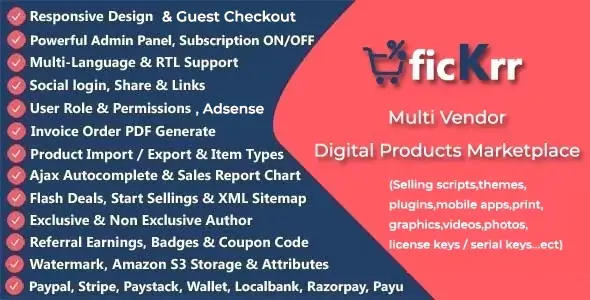 Fickrr Marketplace Multivendedor Para Produtos Digitais