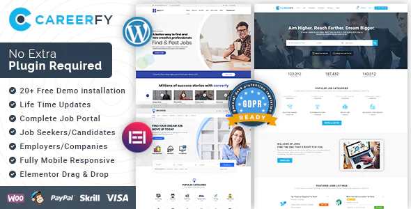 Careerfy - Tema Wordpress Para Site De Empregos