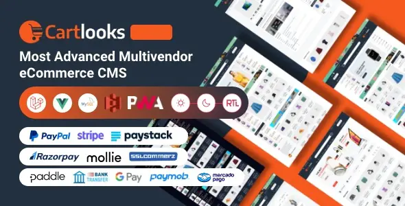 CartLooks: CMS Multivendor para eCommerce com Laravel e VueJS