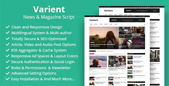 Varient: Script Completo para Sites de Notícias e Revistas